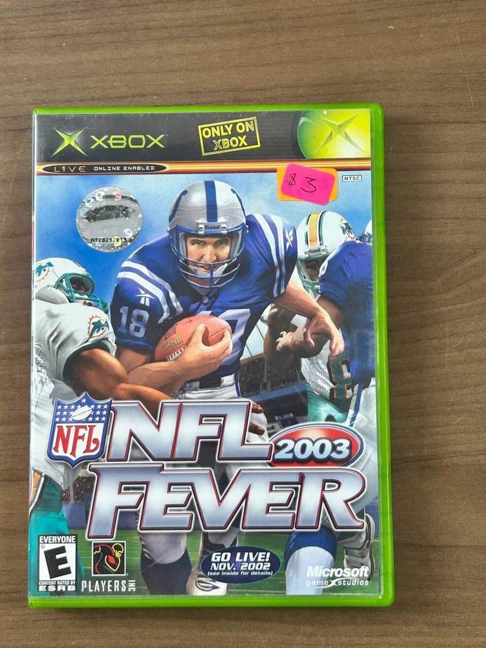 NFL Fever 2003 Microsoft Xbox 2002 NTSC With Case & Inserts